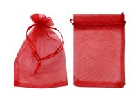 Imagem de Saquinho De Organza 8x10 cm Pacote 10 unidades - Vermelho